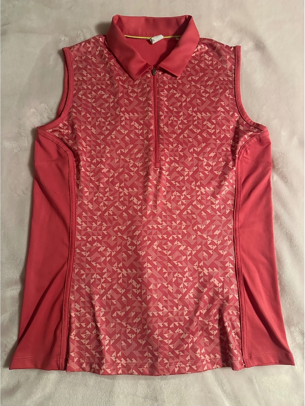 Callaway Women's Sleeveless Golf Polo Pink Coral Size Medium M OptiDri